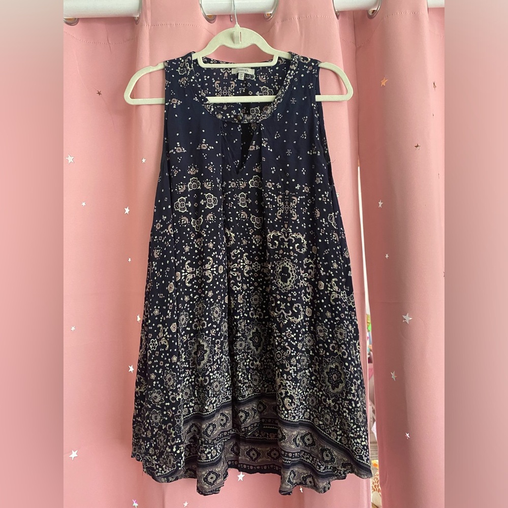 🦚JODIFL Sleeveless Asymmetrical Tunic Floral Paisley Pattern Size Medium EUC